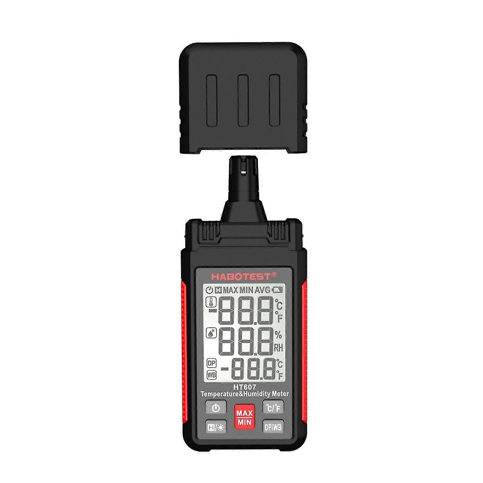 HABOTEST HT607 Digital Hygrometer Handheld Temperature & Humidty Meter Thermo-hygrometer LCD