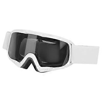 Kinder Skibrille Anti-Fog Schneebrille Winddichte Snowboard Schwimmbrille Jungen Protektoren für Teenager Outdoor Sport weißer Rahmen rote Folie