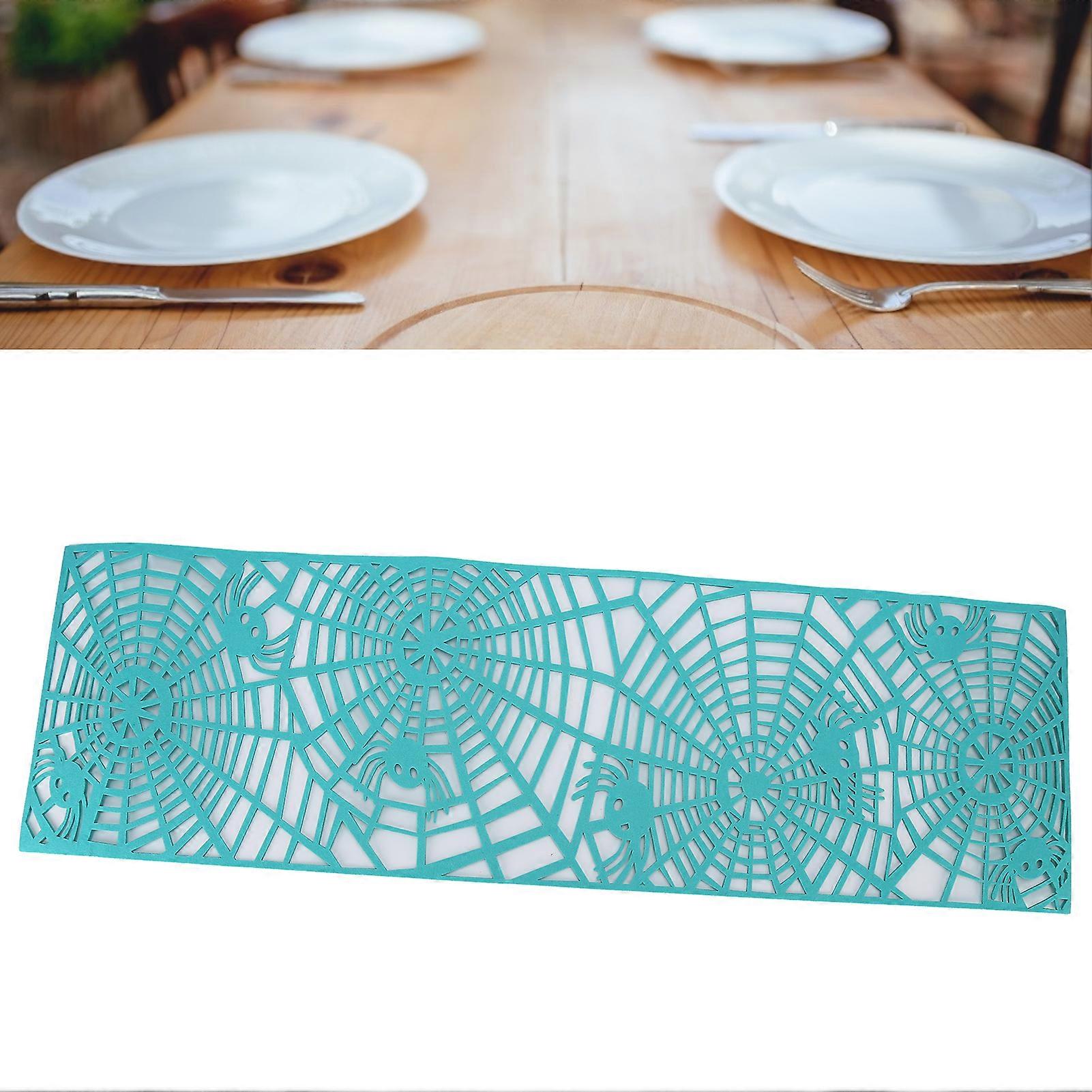 Green Hollow Out Rectangle Table Runner 100x30cm for Wedding