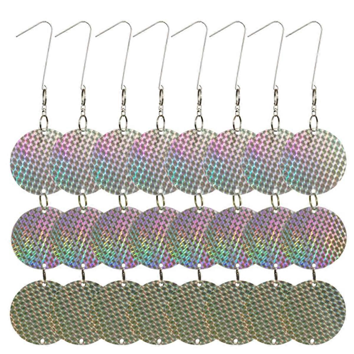 8PCS/Set Bird Repellent Discs Reflective Hanging Device to Keep Birds