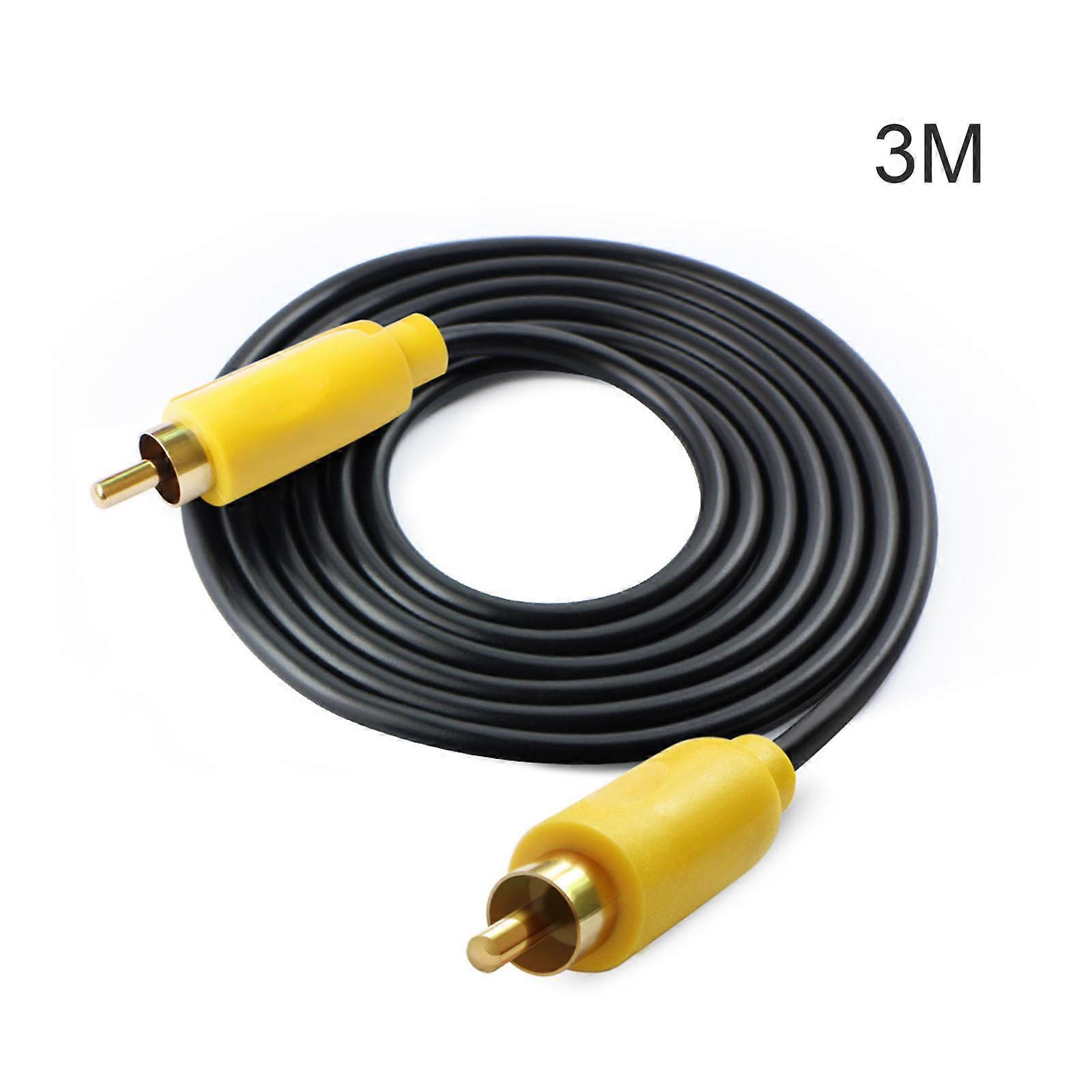 SPDIF RCA σε RCA Αρσενικό σε αρσενικό ομοαξονικό καλώδιο Στερεοφωνικό καλώδιο ήχου Επιχρυσωμένο καλώδιο βίντεο RCA για ενισχυτή τηλεόρασης Σπίτι