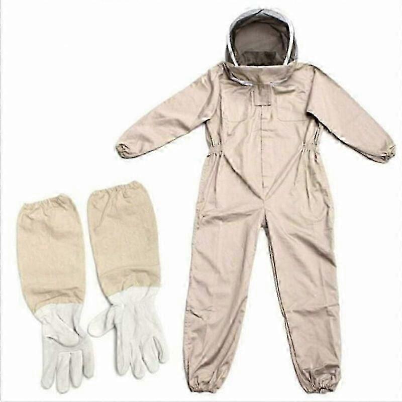 Professional beekeeper suit with self-supporting sail L brown