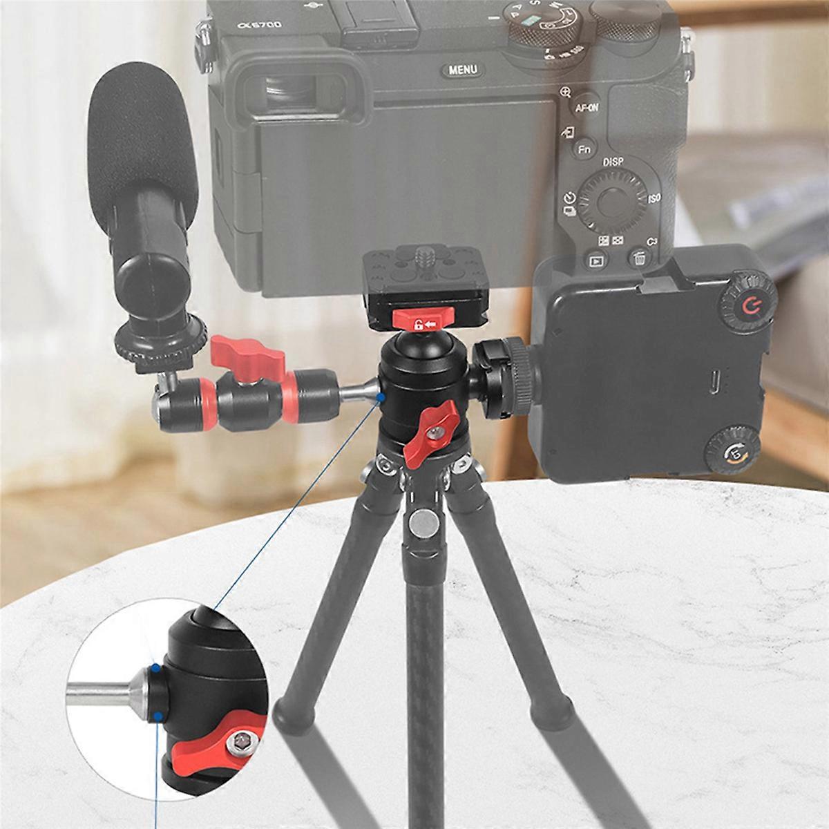 1/4 Spherical Head Rotating 360 Panoramic Camera Mount A