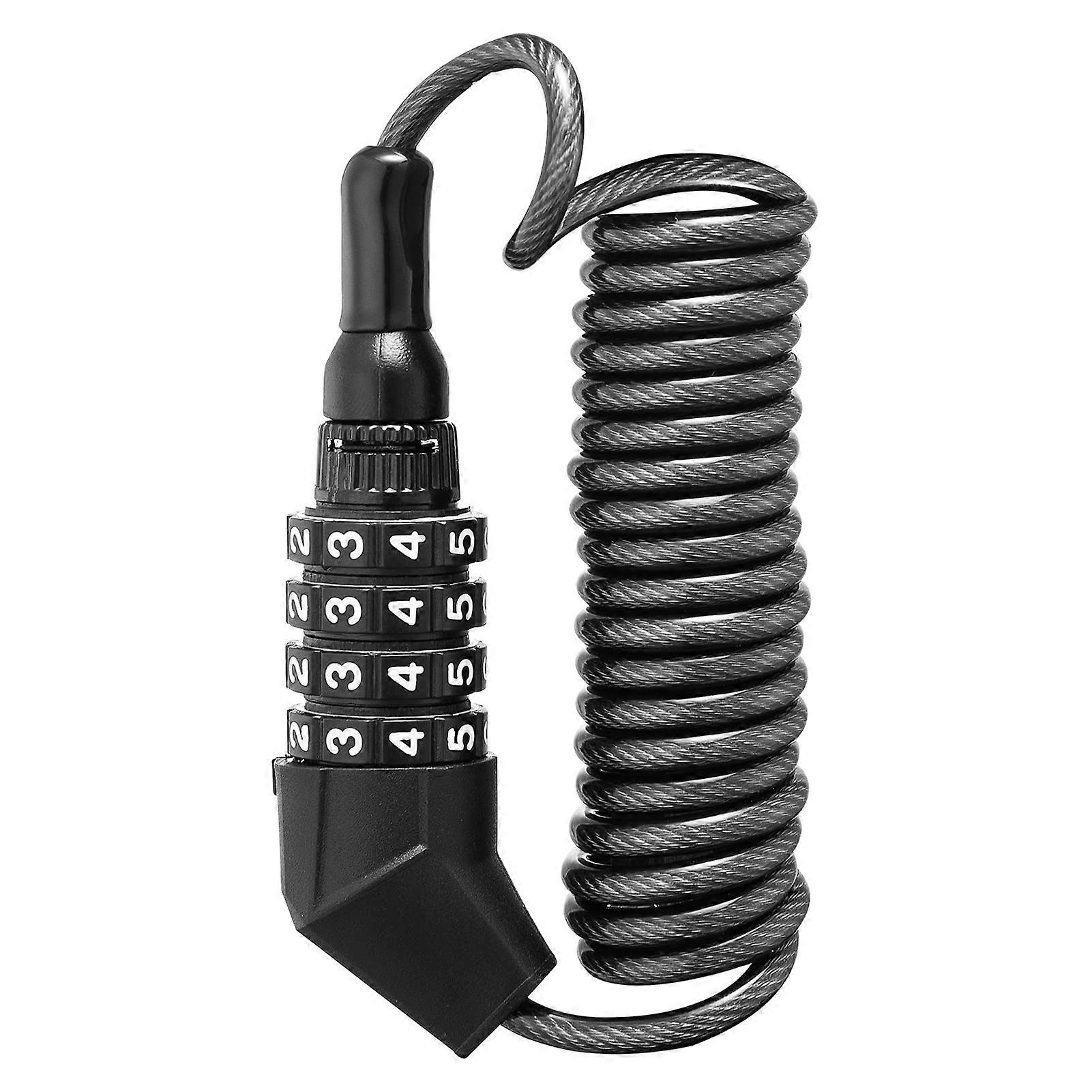 Rockbros Motorcycle Helmet Lock and Bicycle Cable Lock, Durable Combination Lock for Bikes, Lightweight and Secure