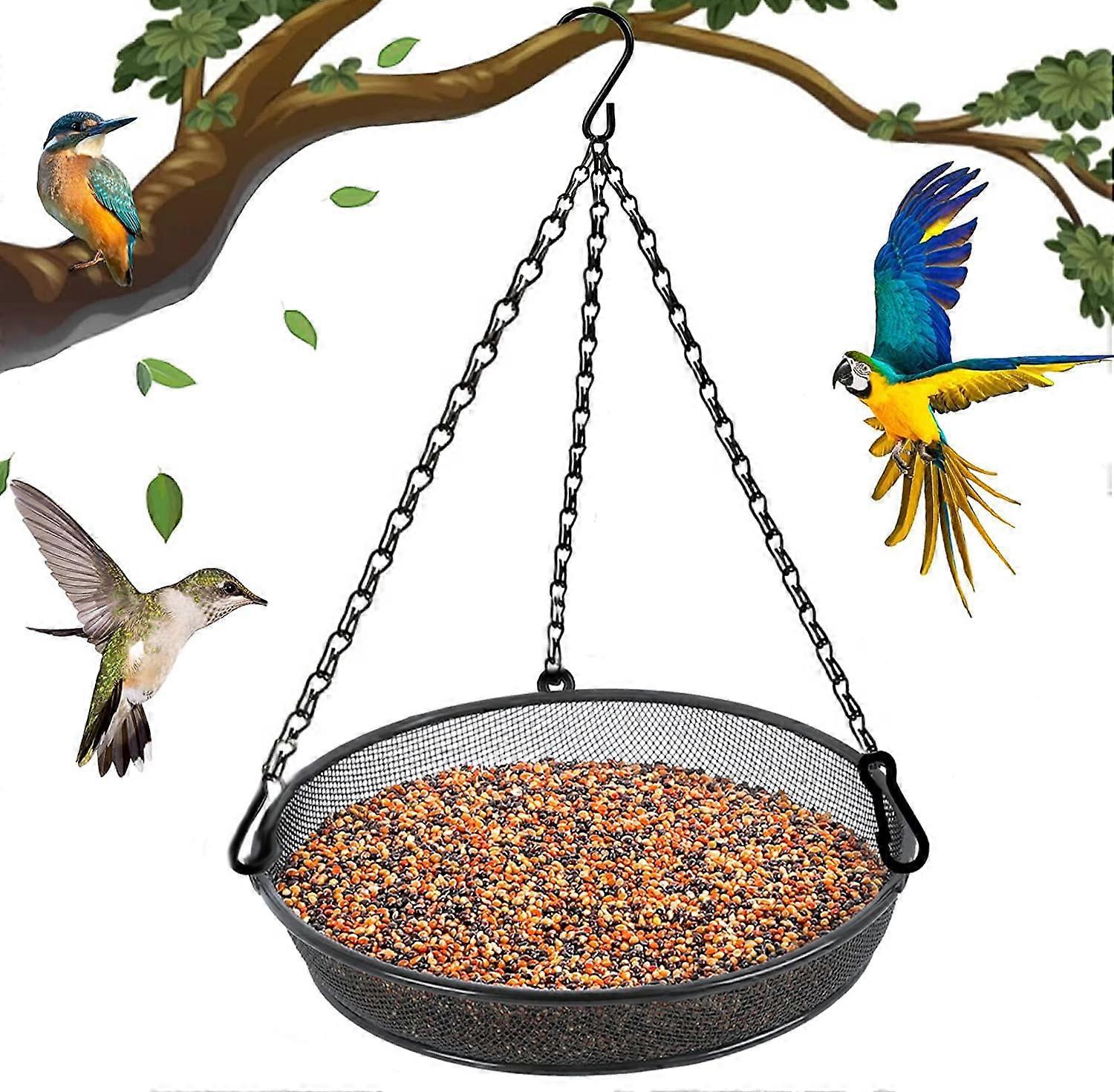 Hanging Bird Yeter, Bird Bediness Hanging for Garden Courtyard - Metal Network Platform for Birds