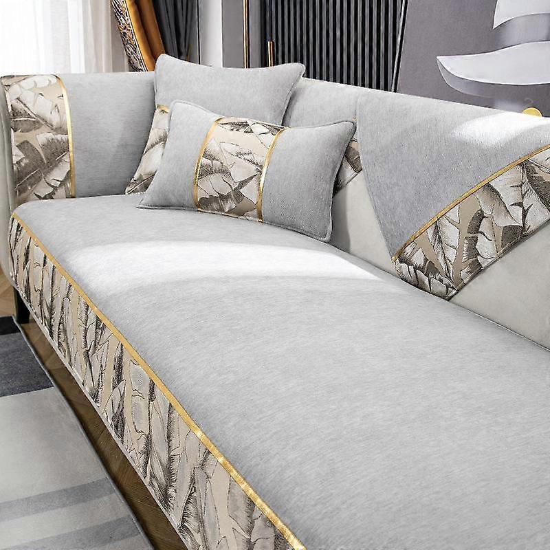 Sofa Cushion Light Luxury Modern Cushion Sofa Cover Chenille Cover Cloth Sofa Towel Four Seasons Universal Non-Slip Cushion