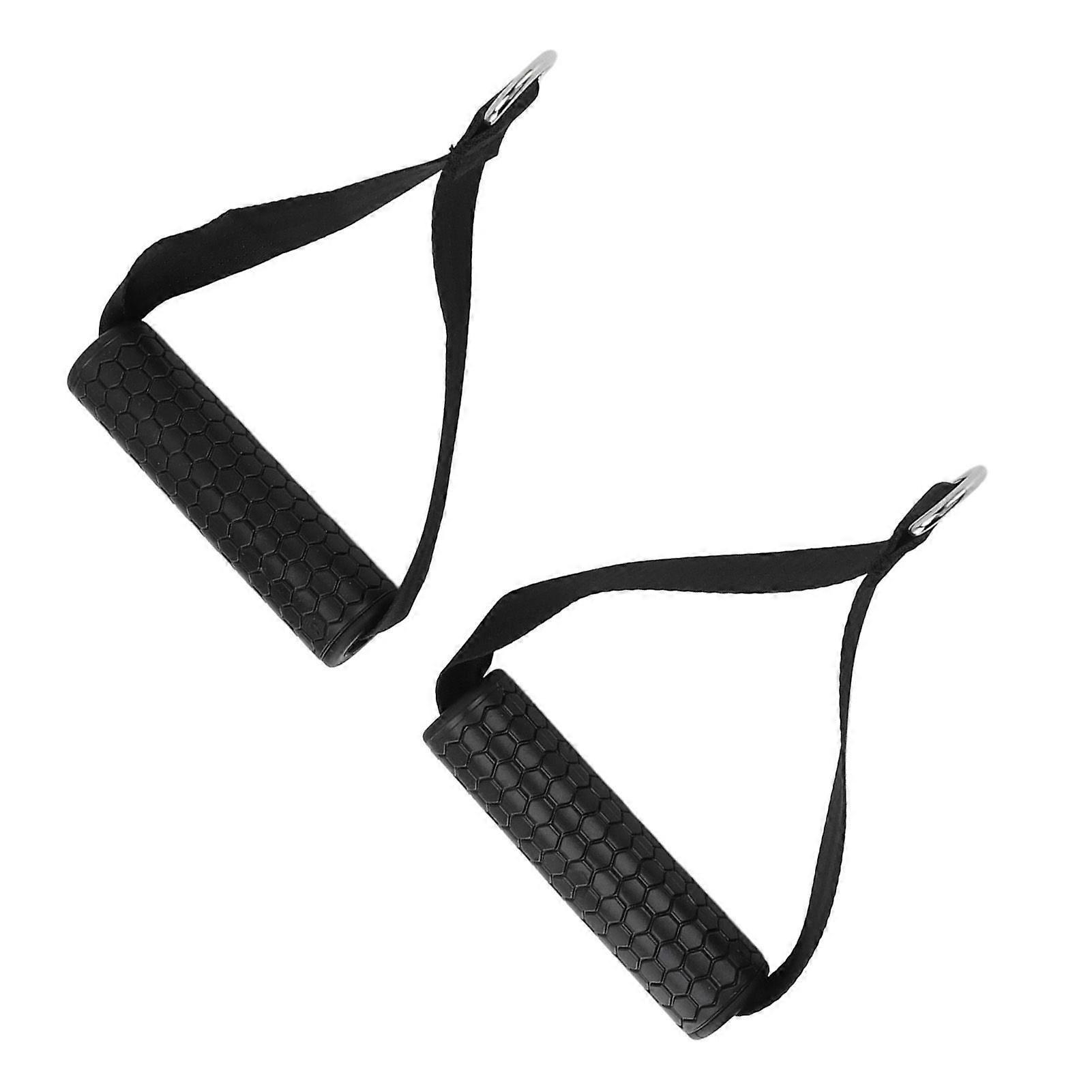 Rubber Grip Exercise Handles for Gym Cable Machines