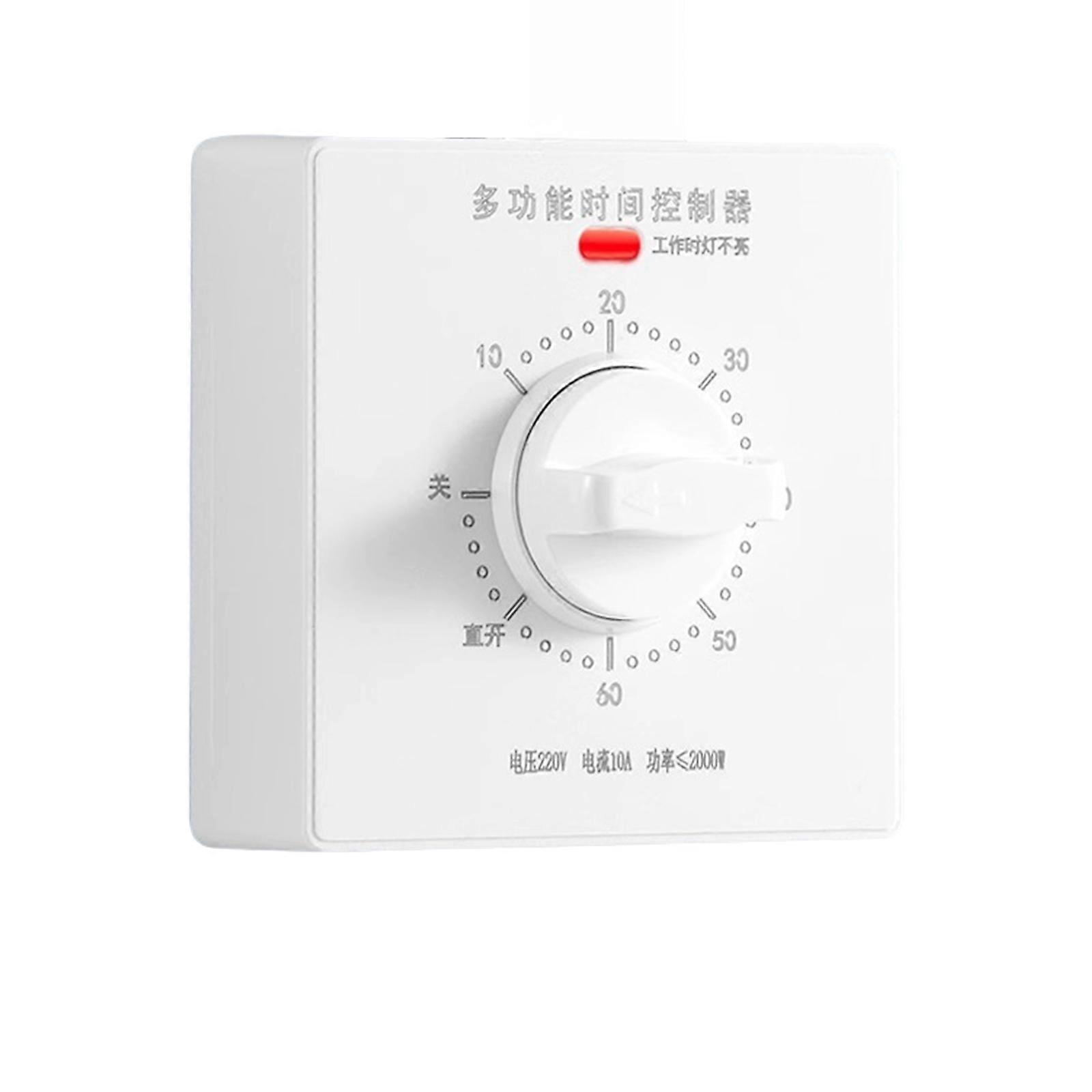 86 Type Mechanical Timer Switches Adjustable Delay Up to 120 Minutes Easy Operations for Time Control In Any Setting  With light 60 min