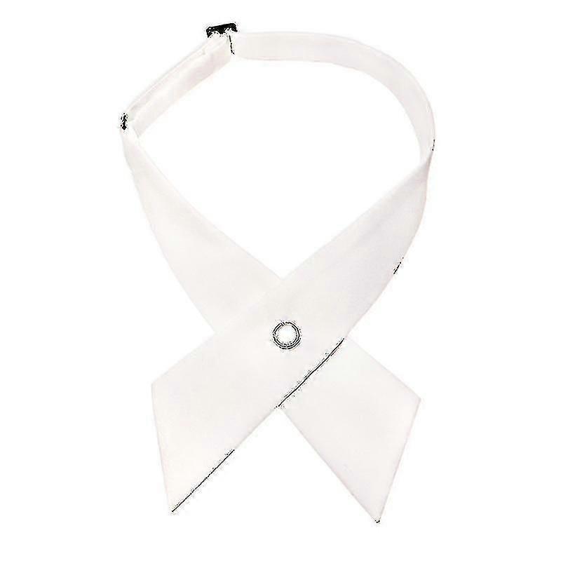 Ny design mode män och kvinnors justerbar cross bow tie solid Cr Polyester