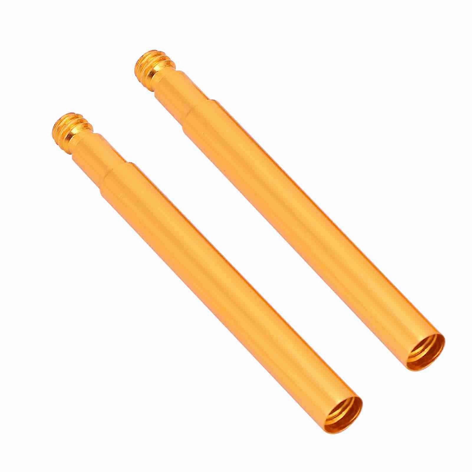 ZPSHYD 2Pcs Bike Valve Extender, Aluminum Alloy Inner Tyre Valves Extension Bike Valves Extension Adaptor (Gold)
