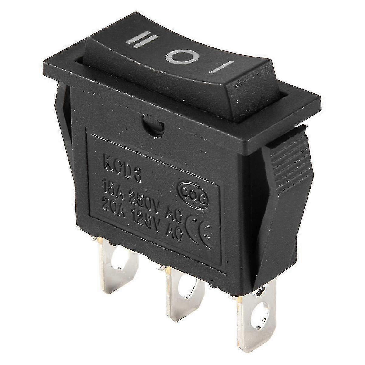 ON-OFF-ON Rocker Switch SPDT 3 Position 20A/125V 250V AC15A