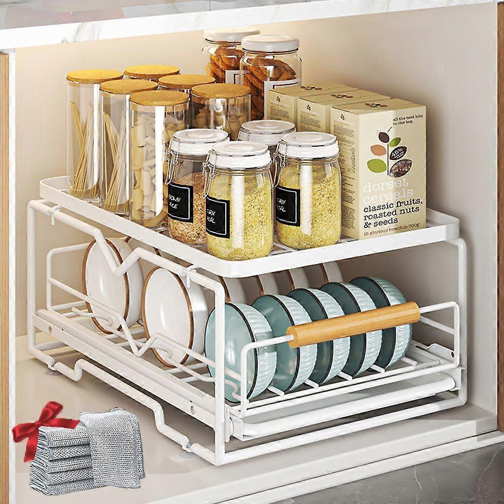 Stainless steel draining rack Spice racks with wire mesh strips for efficient storage