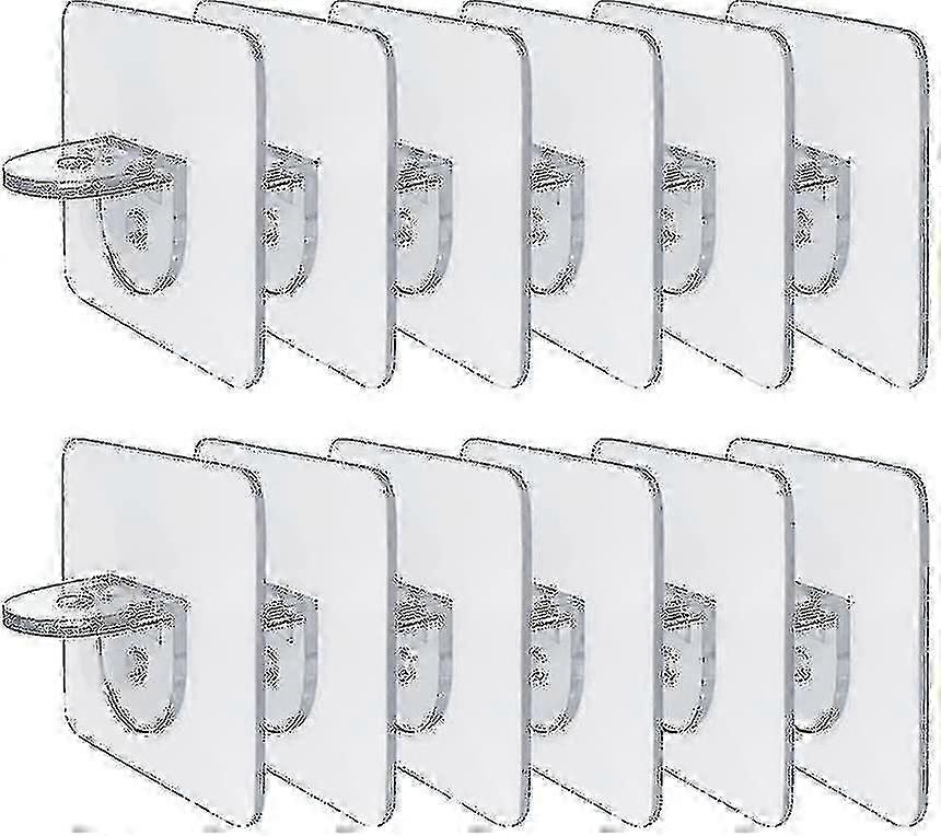 A Pack Of 12 Shelf Brackets Shelf Bracket Self-adhesive Brackets For Shelf Wardrobe Glass Bracket Shelf Storage Rack