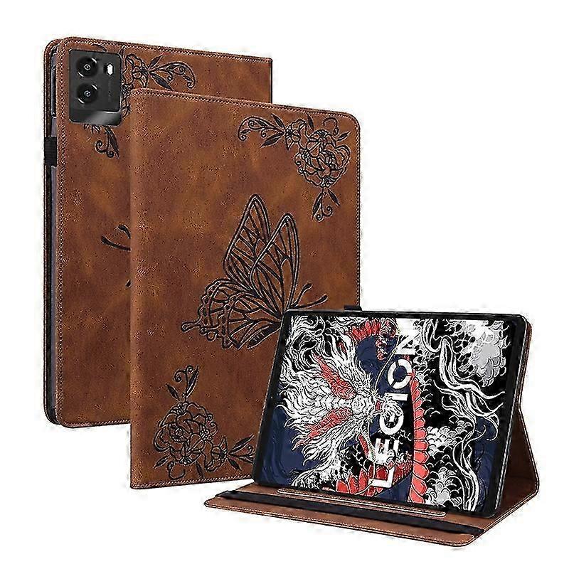 Butterfly Flower Embossed Leather Tablet Case