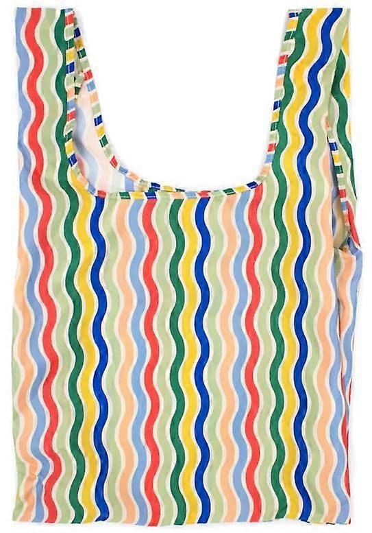 Kind Bag London Medium Reusable Bag - Rainbow Waves Multi-colour