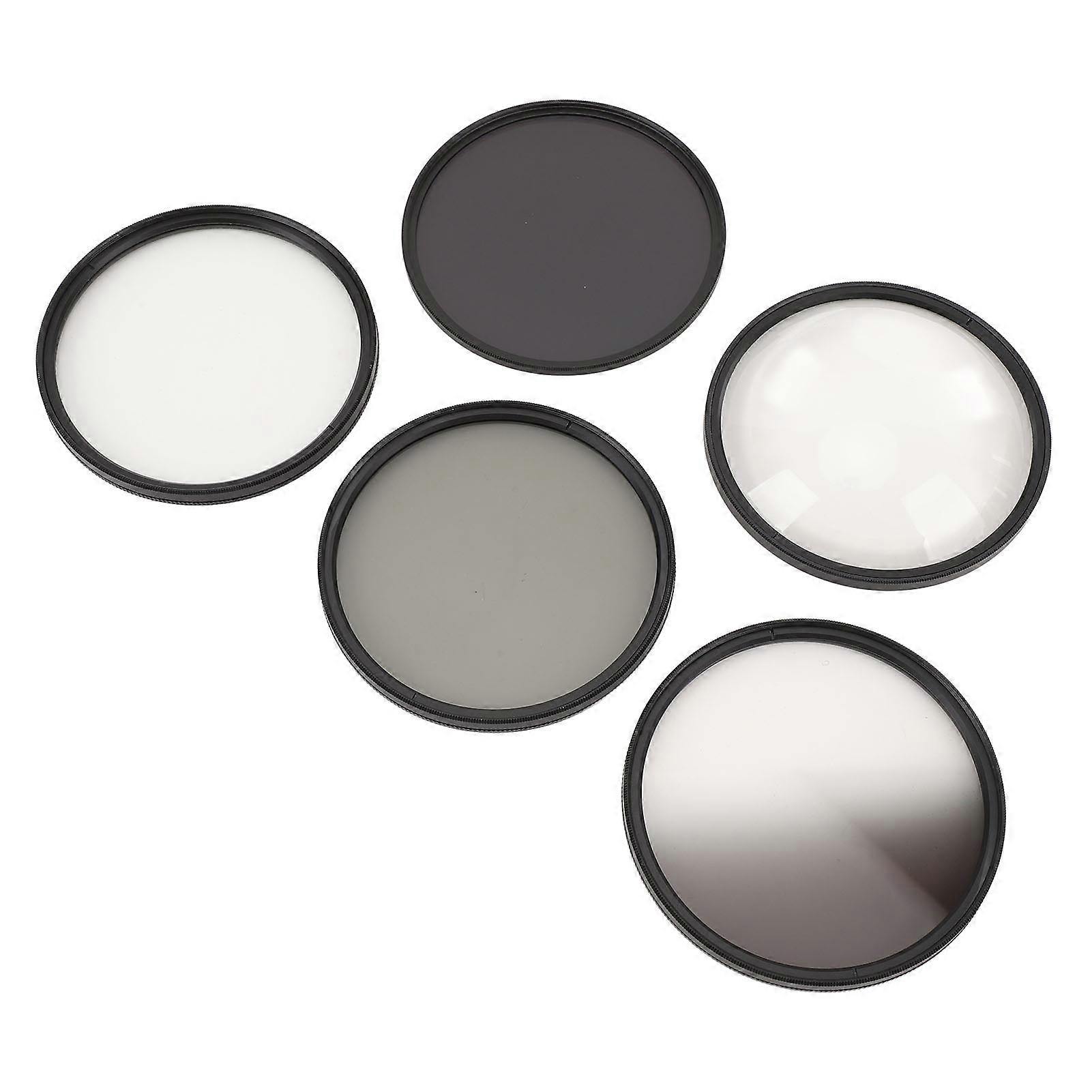 Camera Lens Filter Kit with CPL ND8 Filter 6 Points Star Filter Graduated Gray Filter Macro Filter Dust Proof Anti Scratch Fingerprint 72mm 