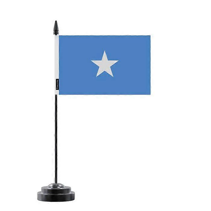 Table Flag of Somalia – 14 x 21 cm – Polyester – Black Plastic Base