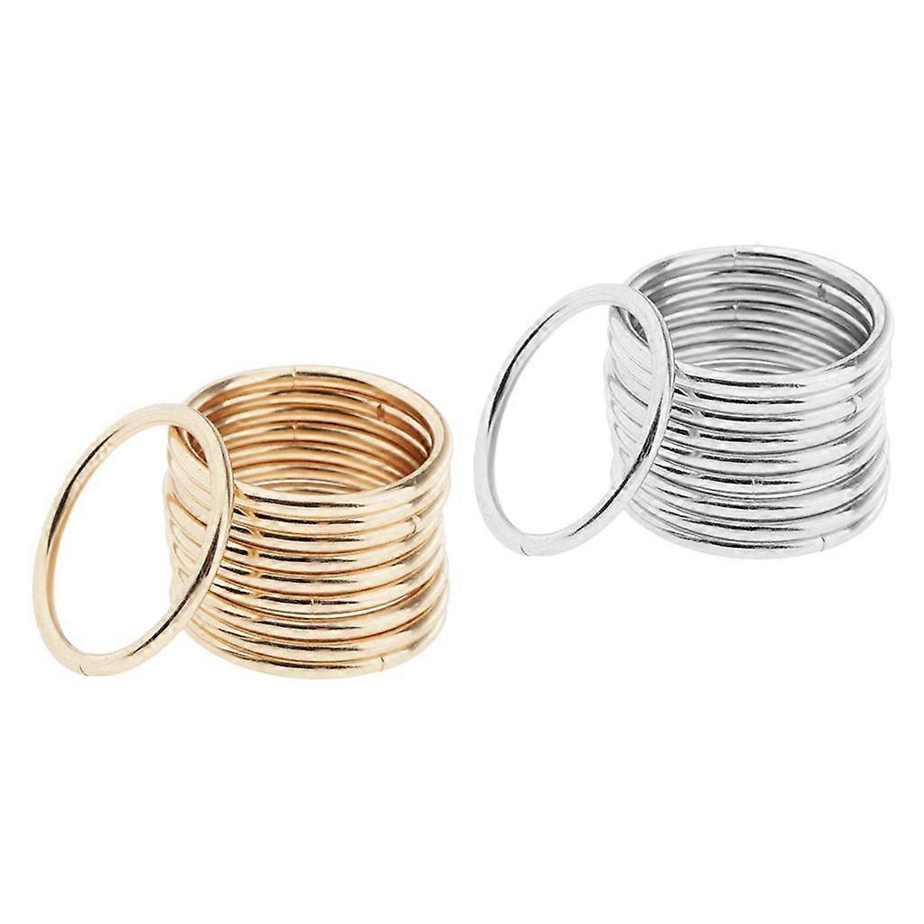 20x Welded Iron Round Rings Heavy Duty Split Rings Circle