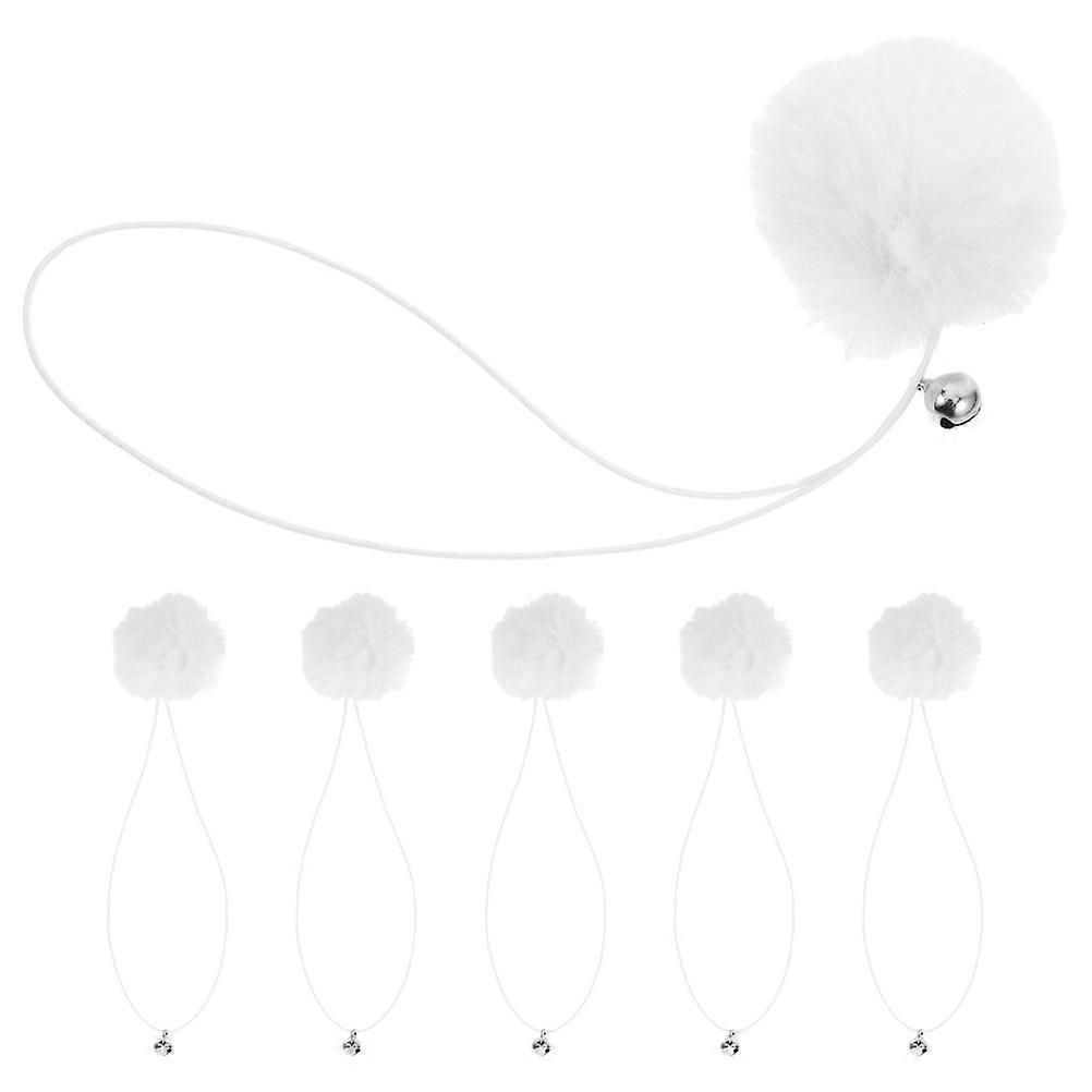 6pcs Cat Trees Dangling Ball Toy With Bell Interactive Cat Scratching Post Accessories Plush Replacement Balls