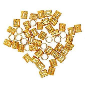 3-5pack Phenovo 50pcs/Pack Hair Braid Cuff Adjustable Hair Dreadlock Beads