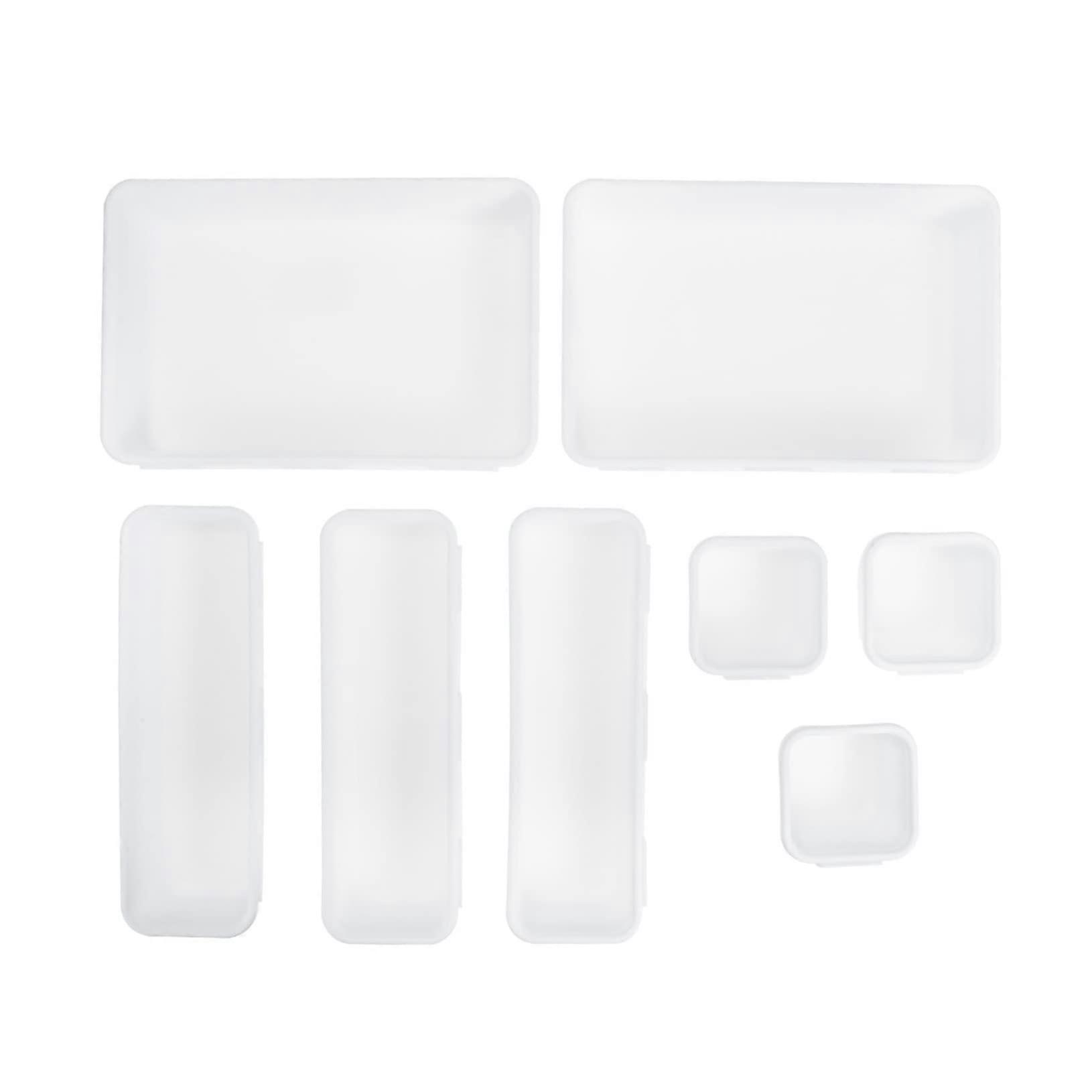 1 Set Organizer Stackable Plastic Storage Boxes for Makeup and Miscellaneous Items Layout for Tidy Desktop and Space Saving Organization