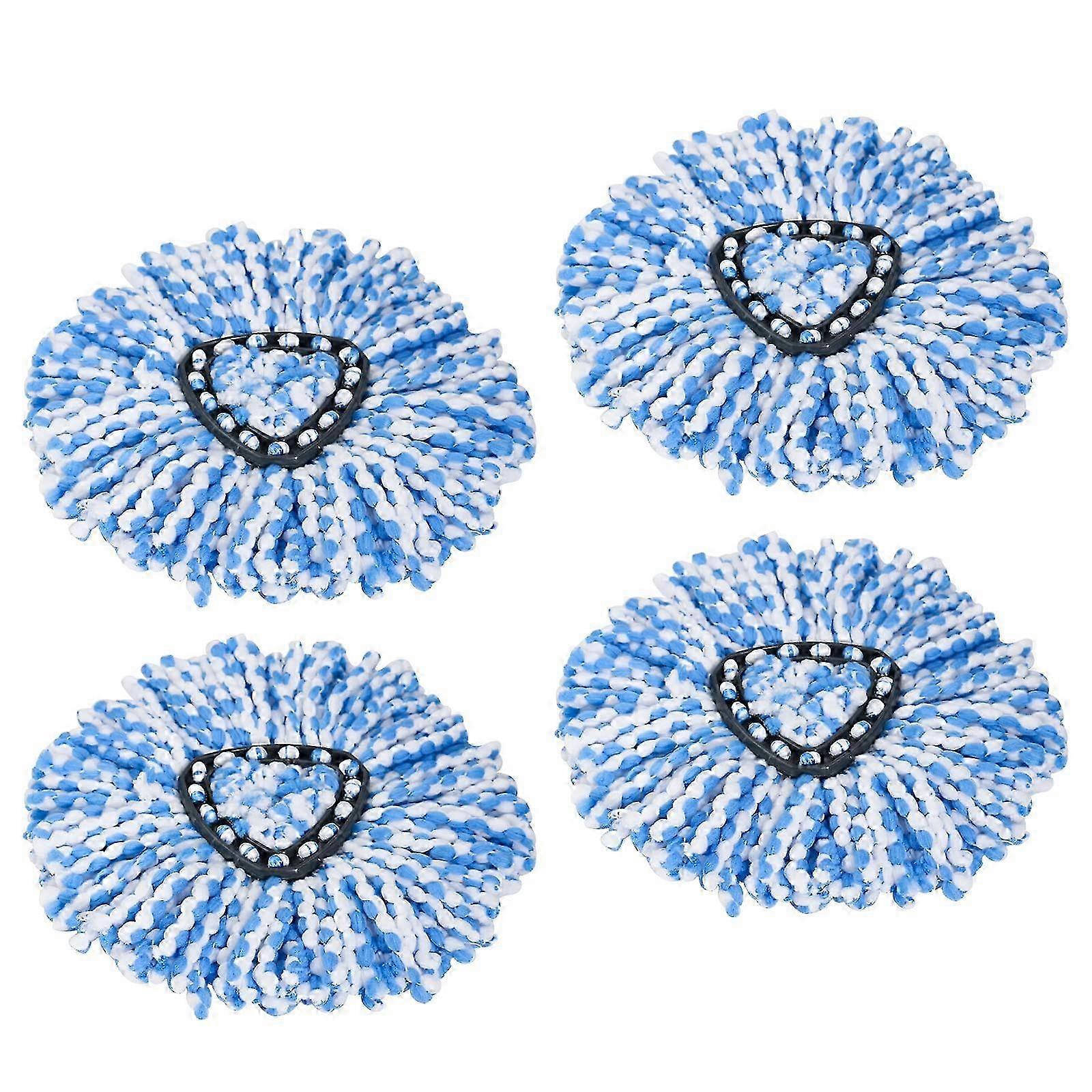 4 Pcs Spin Mop Replacement Heads, Microfiber Triangle Mop Heads Compatible with Vileda 2-in-1