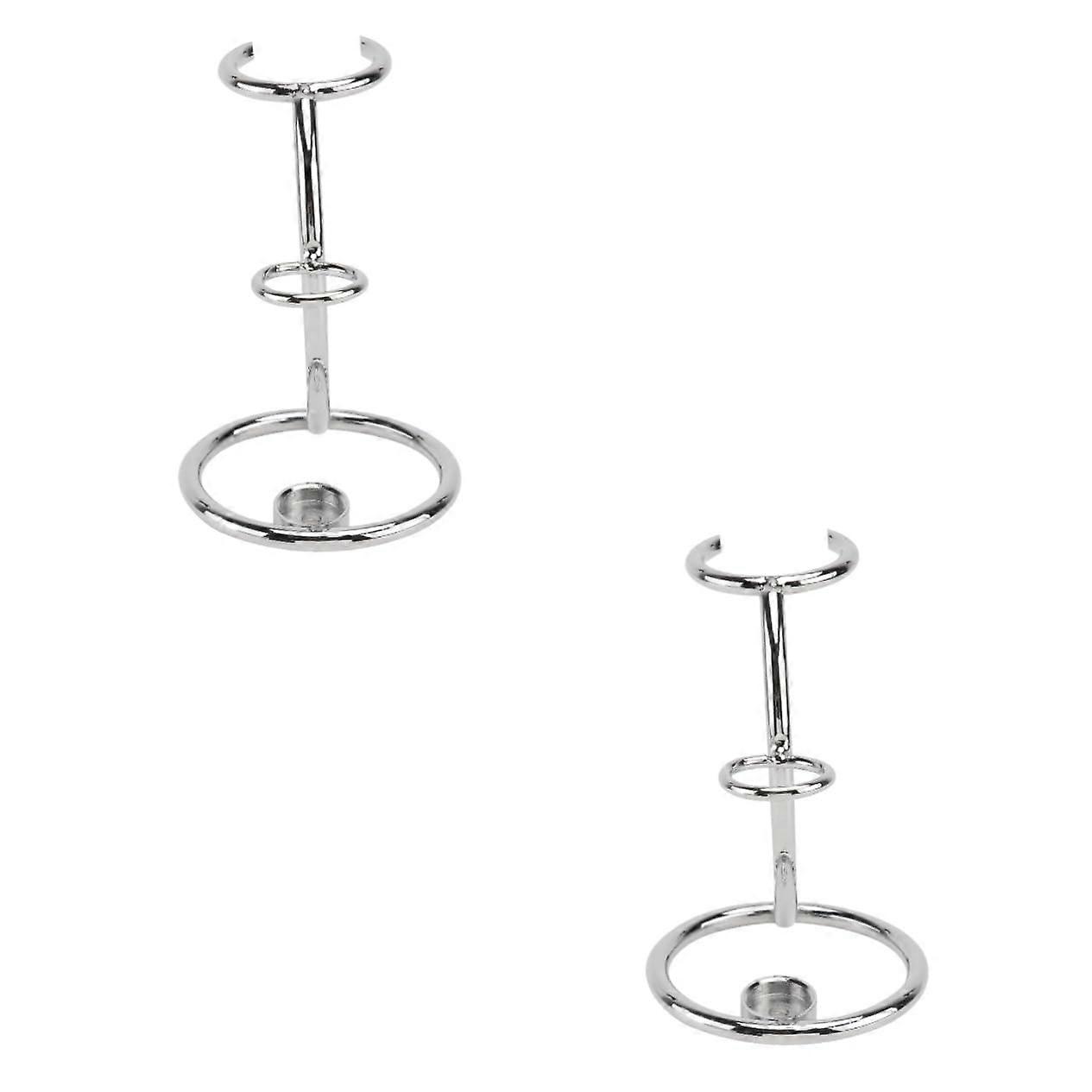 2pcs Shaving Brush Storage Rack Razor Brush Stand Shaving Tools Racks Metal Razor Holder Stand