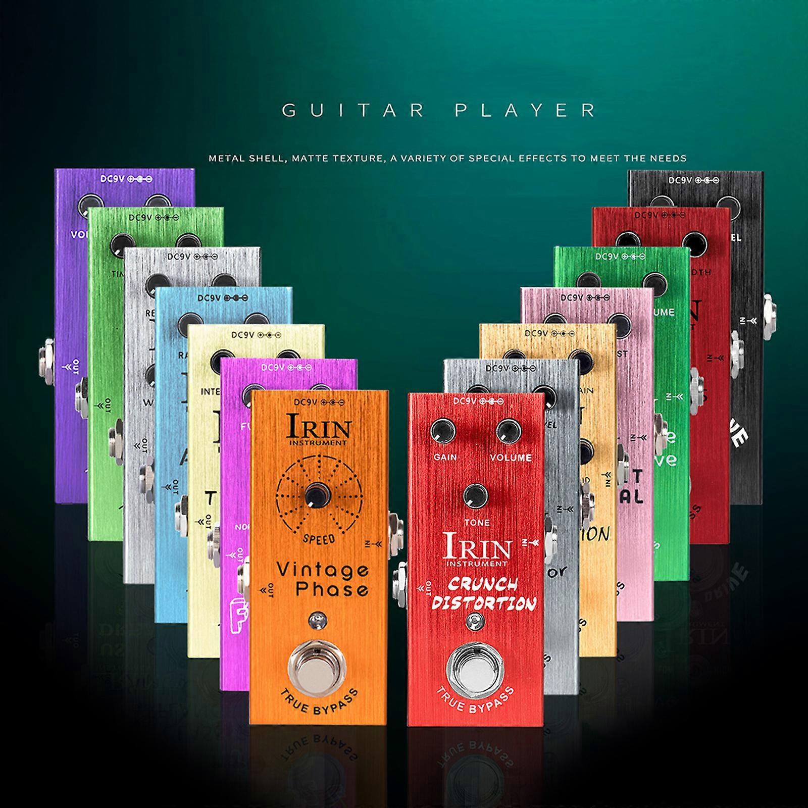 Analog Delay Guitar Effect Pedal with Control Knobs Mini Single Pedal for Electric Guitars 9V Guitar Effects Pedals Multicolor