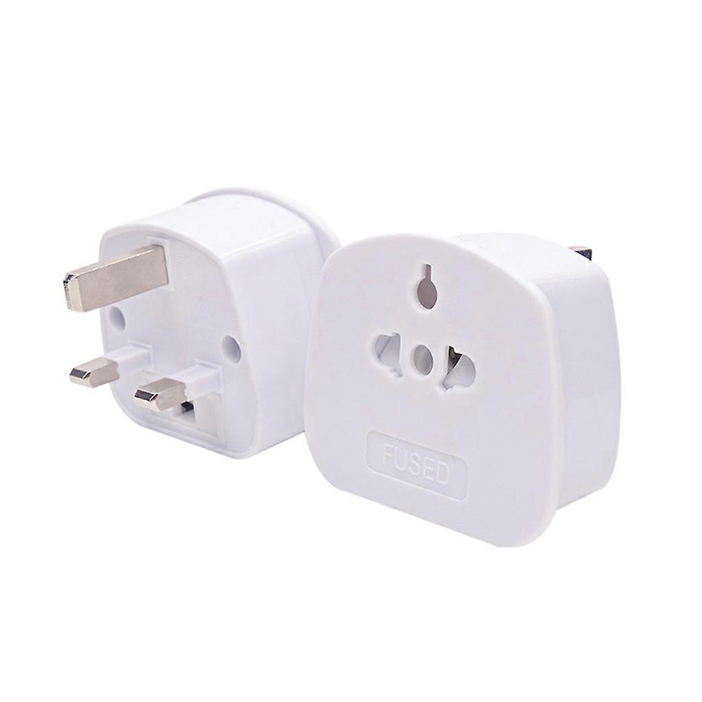 UK to Euro Adapter British Outlet Plug Adapter Universal Input from Europe to British Travel Power Plug Adapter 13A white