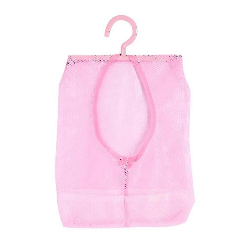 靴下、下着、バスルーム用の多目的ハンギングメッシュ収納バッグ - ピンク