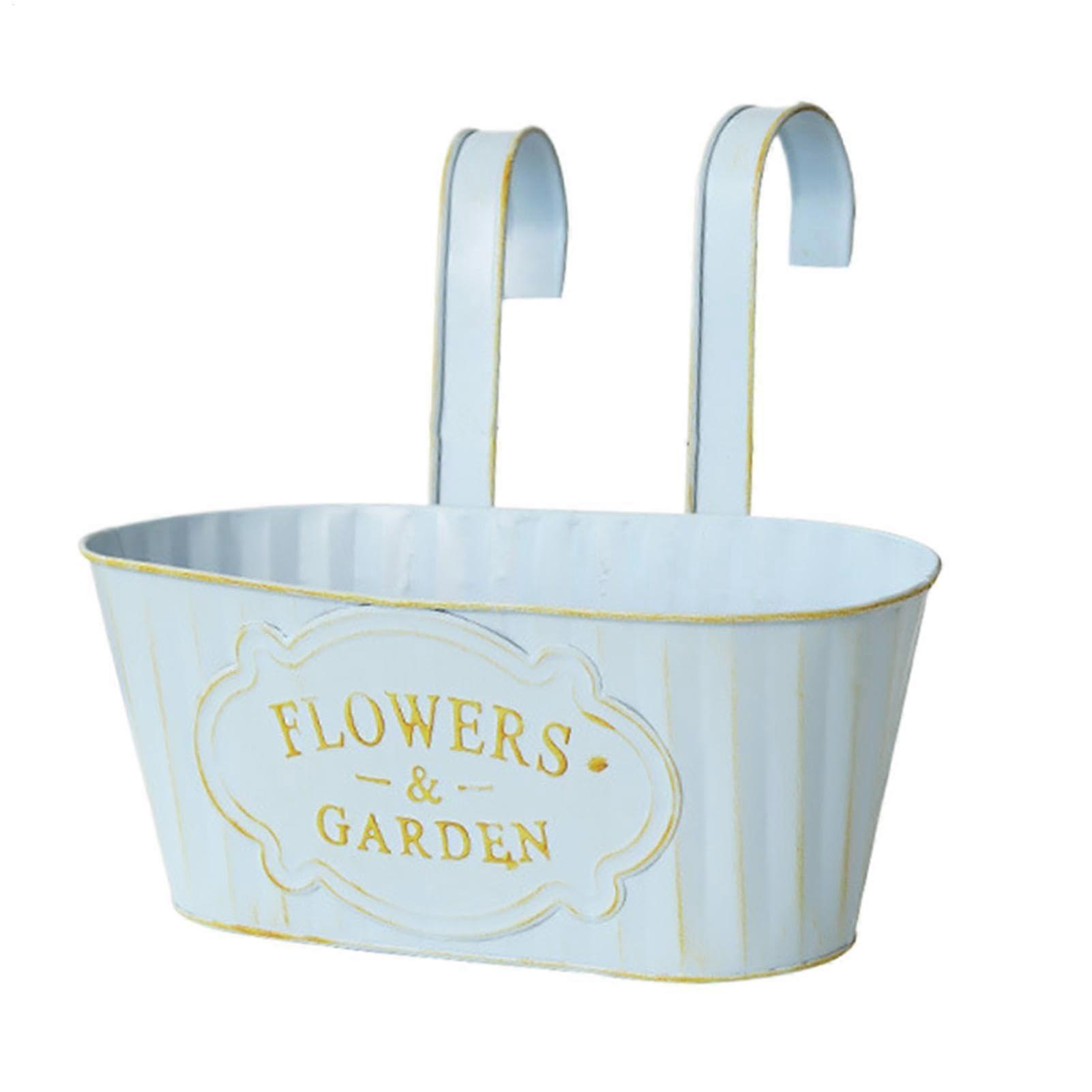 Blumenkasten Geländertopf Hängetopf Wetterfest Schwarz mit Entwässerung für Balkon Terrasse Garten 40cm