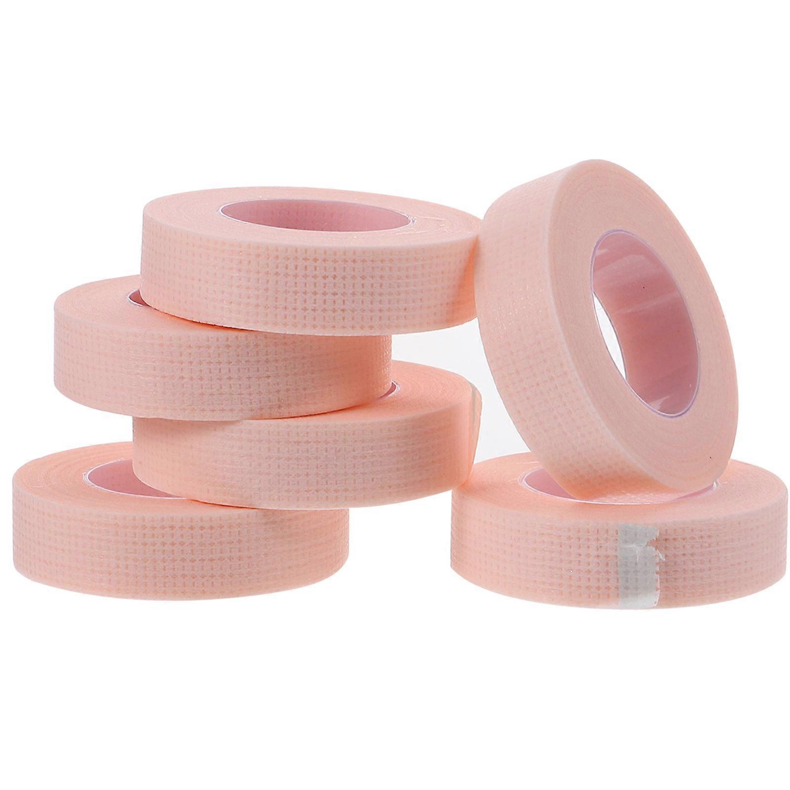 Eyelash Tapes for Lash Extension Made of Nonwoven Fabric Pink Gentle and Breathable 6 Rolls