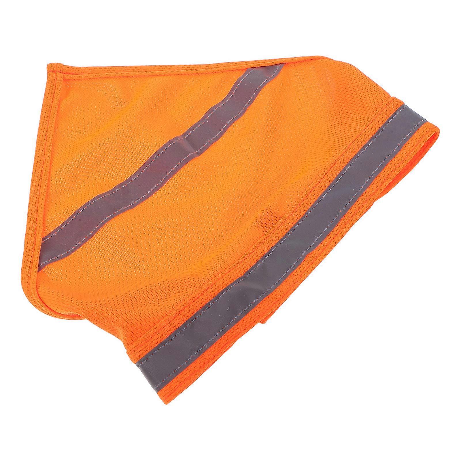 Dog Safety Scarf for Pets Orange Reflective Polyester Bandana