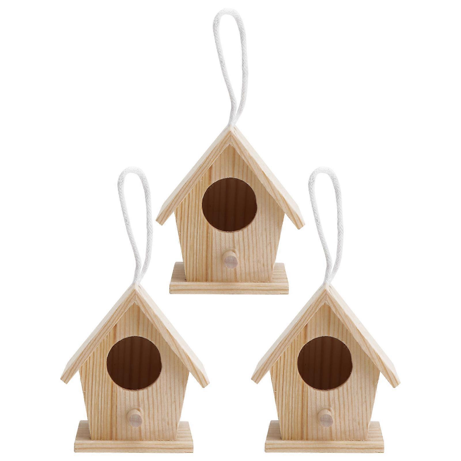3pcs Realistic Outdoor Bird Nest Ornament Mini Garden Decorative Pendant for Patio Balcony with Premium Craftsmanship