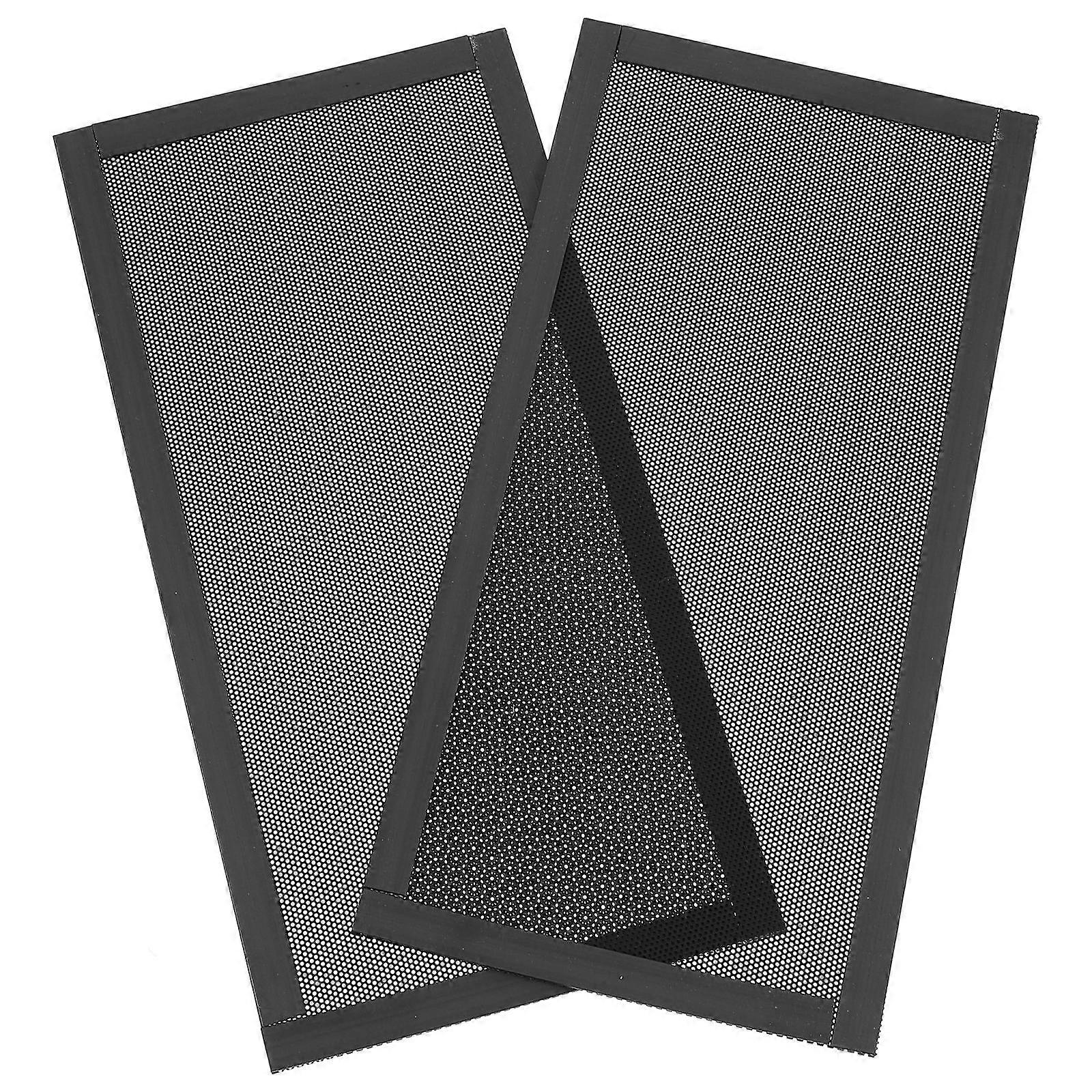 Magnetic Dust Filter for Computer Case Fan Practical Dust-proof Mesh Screen 2pcs Black PVC