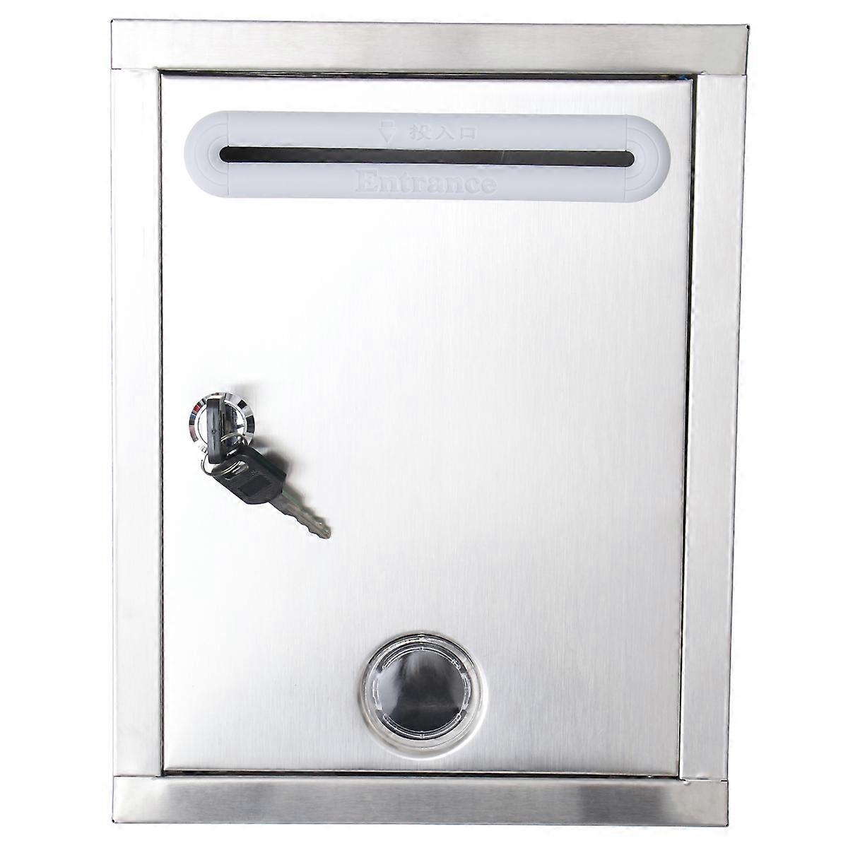 Retro Styled Company Mailbox, Durable Stainless Steel with Wide Opening Design