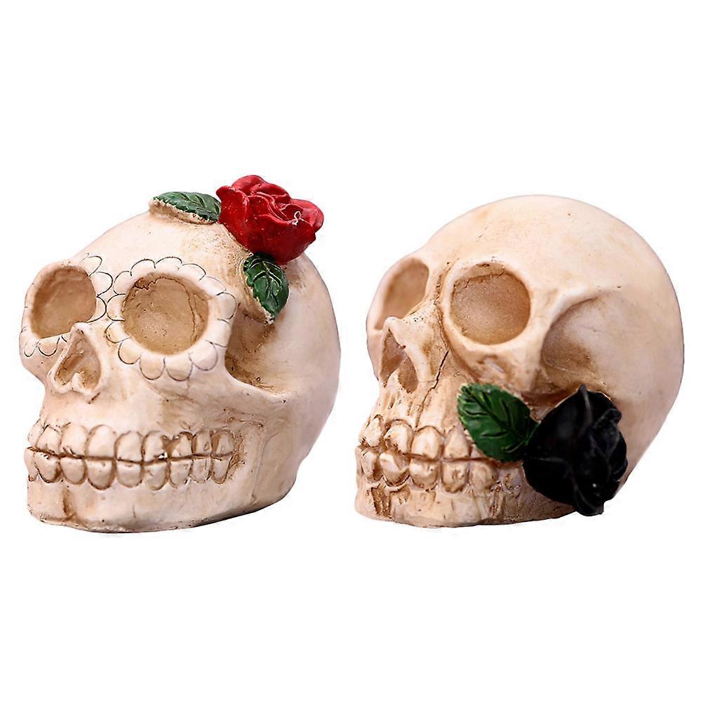 Skull Night Lamp Battery Powered Halloween Decorative Light for Party & Desktop Use
