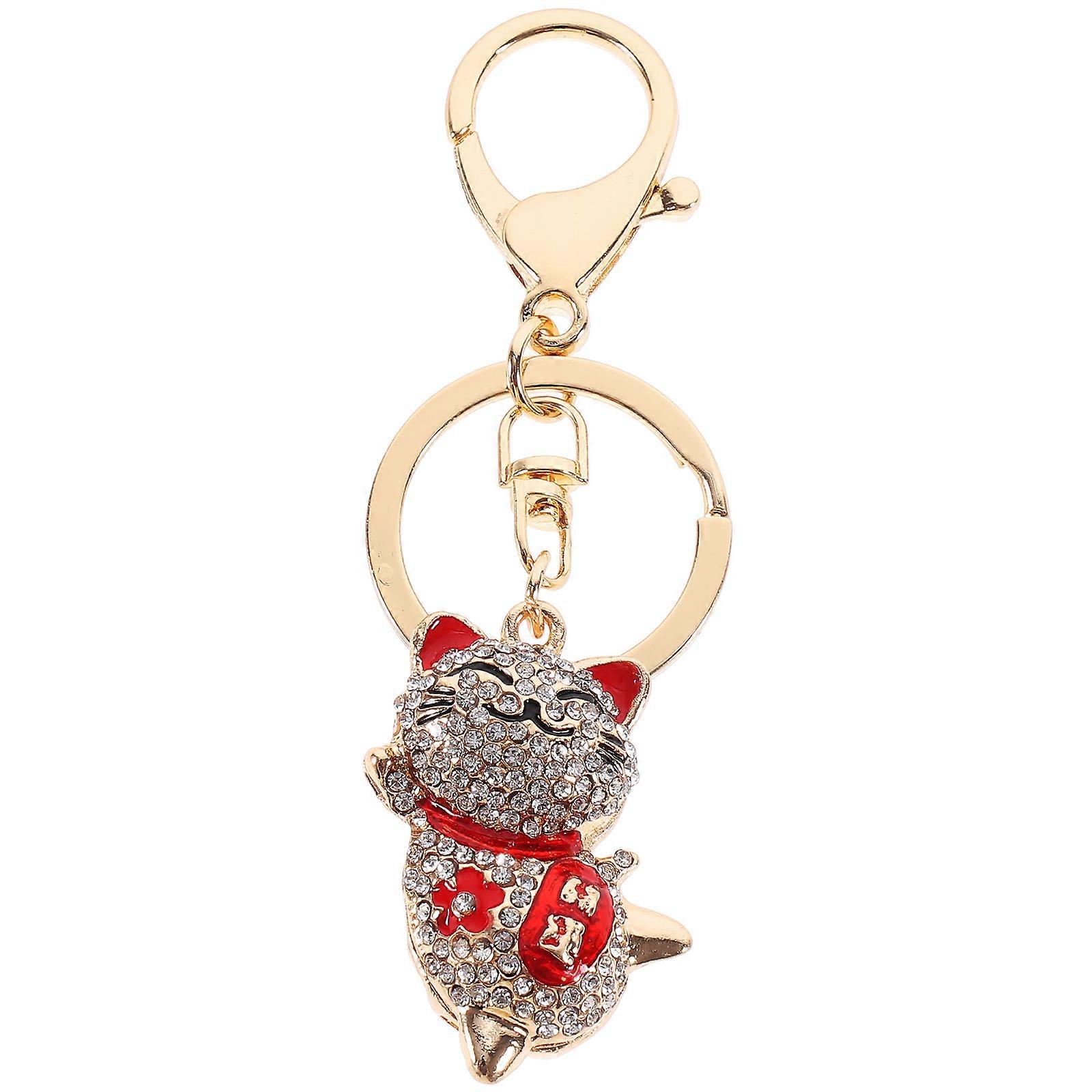Creative Pendant Cat Shaped Key Ring Lifelike Model Hanging Accessory Everyday Use 1Pcs