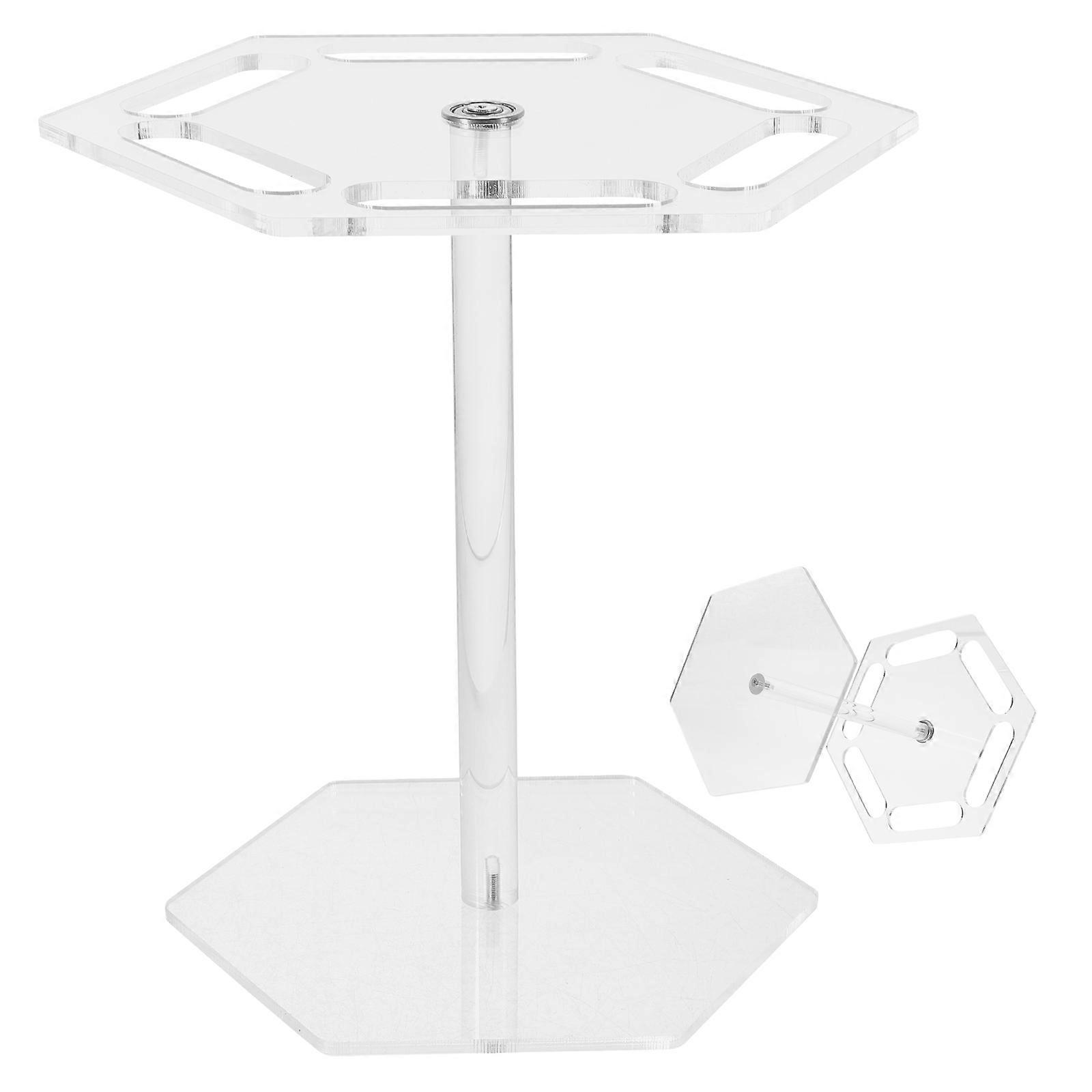 Eyeglasses Display Stand Acrylic Rotating Storage Rack Home Use Black 20.00X20.00X20.00CM 1Pcs