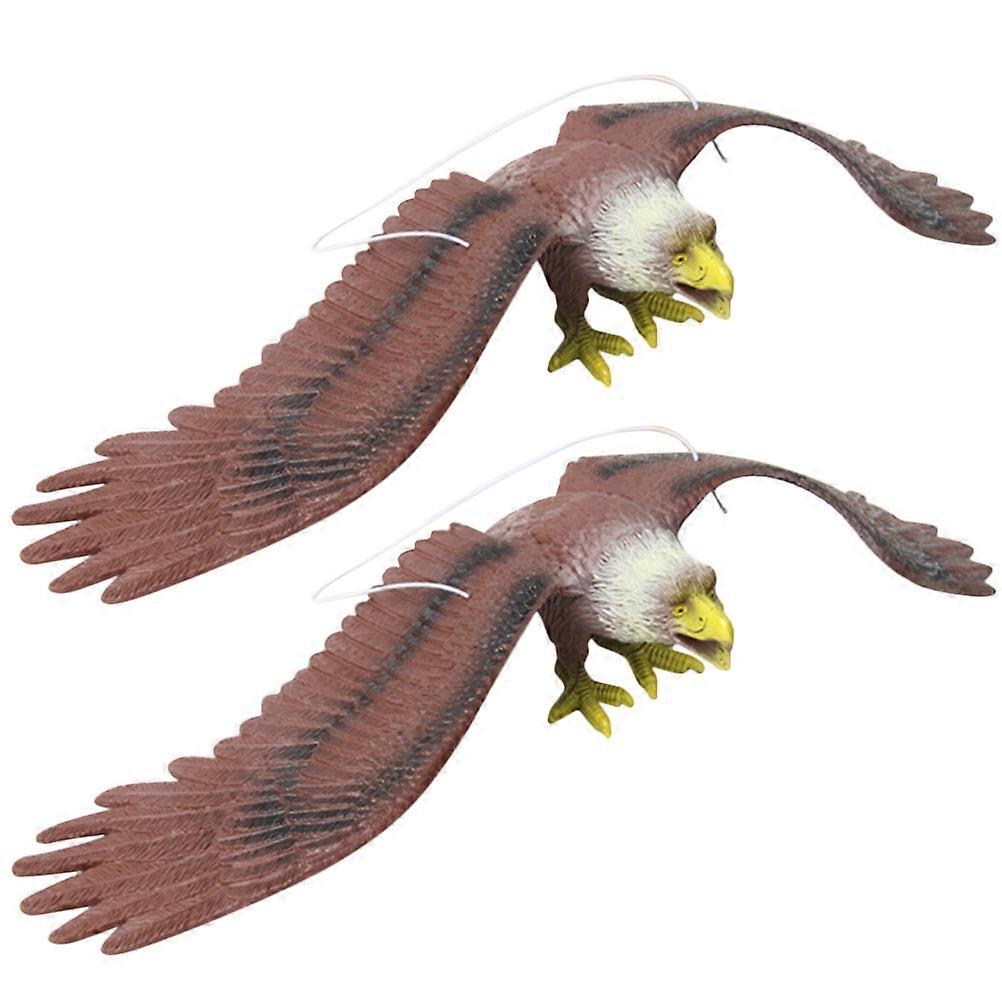 Decorative Eagle Plastic Eagle Ornament Hanging Bird Deterrents 2Pcs for Garden