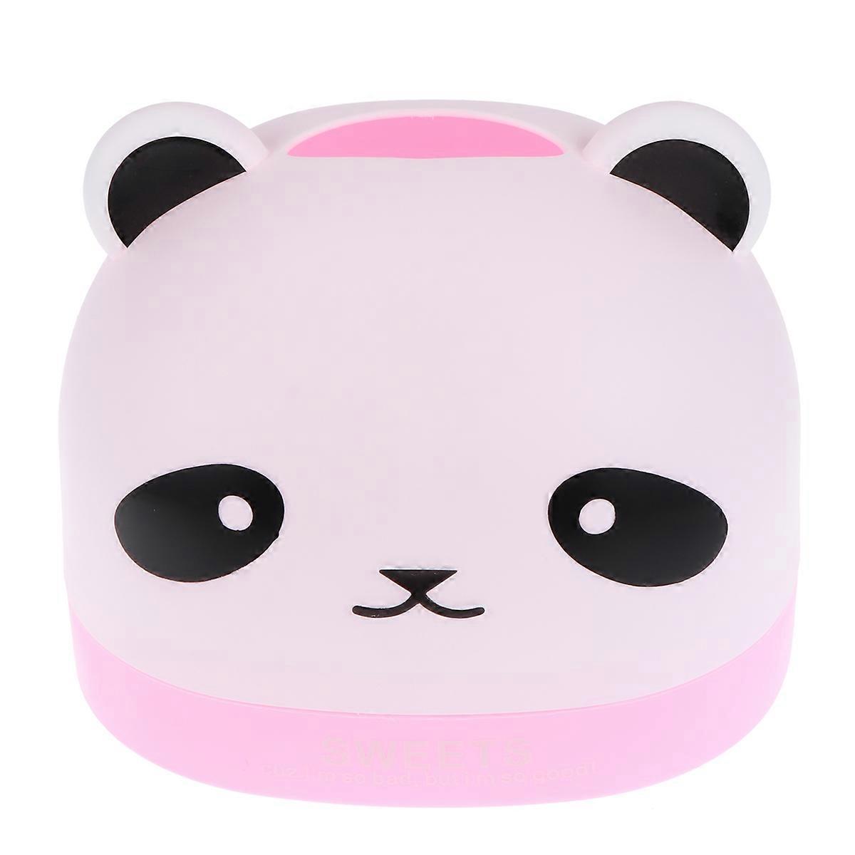 Tissue Storage Box Cartoon Animal Pattern Tissue Holder Pink 16.7x16.5x14.5cm Home Use 1Set