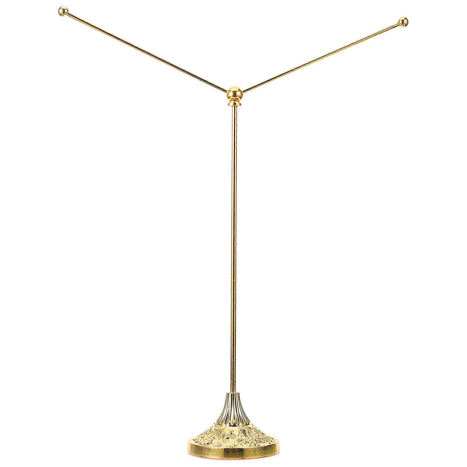 Sturdy Metal Desk Flag Display Bracket with Base Portable Flagpole Holder for Desktop Decoration, Photography, Parties & Meetings