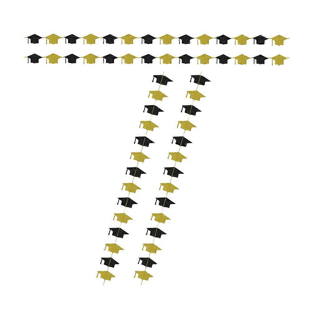 Graduation Congrats Grad Banner Graduation Pennant Banner Square Shape 4Pcs