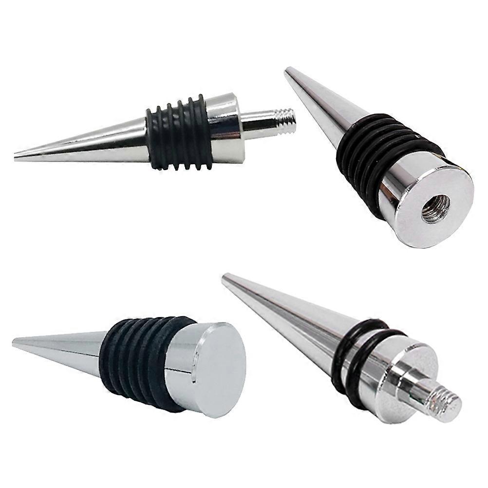 Beverage Plug Aluminium Alloy Stoppers Home Use Silver 9x2.1x2.1cm Airtight Seal 4Pcs
