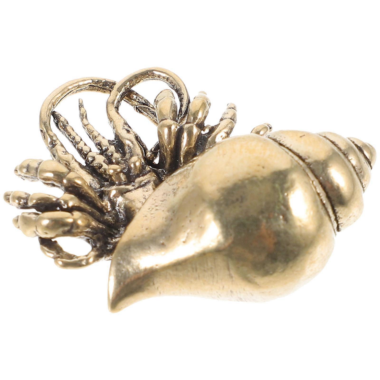 Small Statue Decor Brass Crab Statue Home Decor 1Pcs