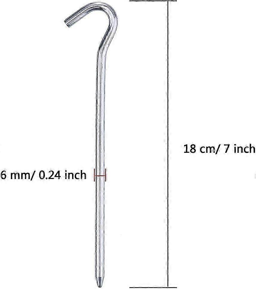 Estacas de Tenda de Metal Resistentes de 7 Polegadas - Conjunto de 15 para Camping Caminhada