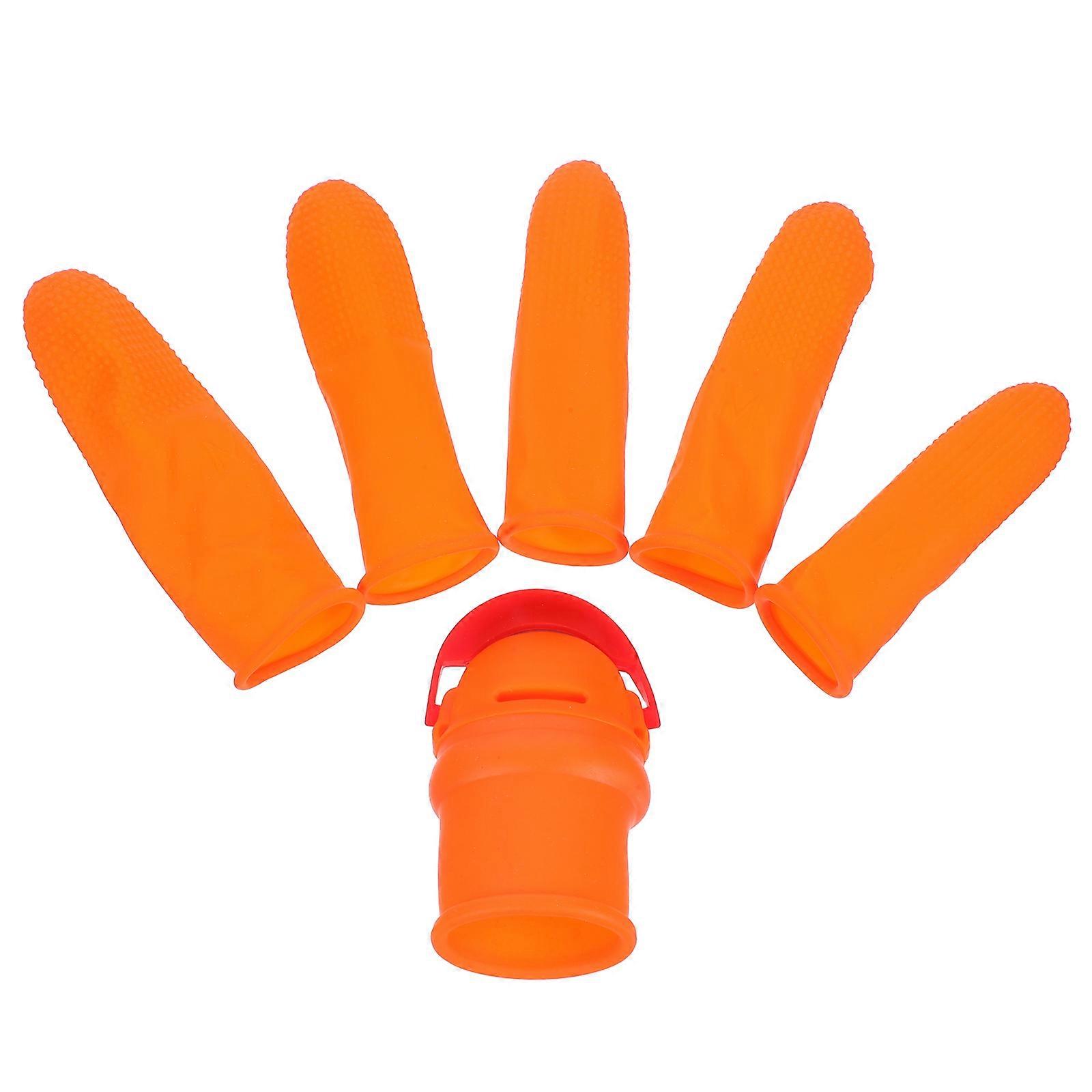 Portable Potted Plant Picking Finger Separator Garden Work Orange 5.60X2.30X2.30CM Ergonomic Design 1Set