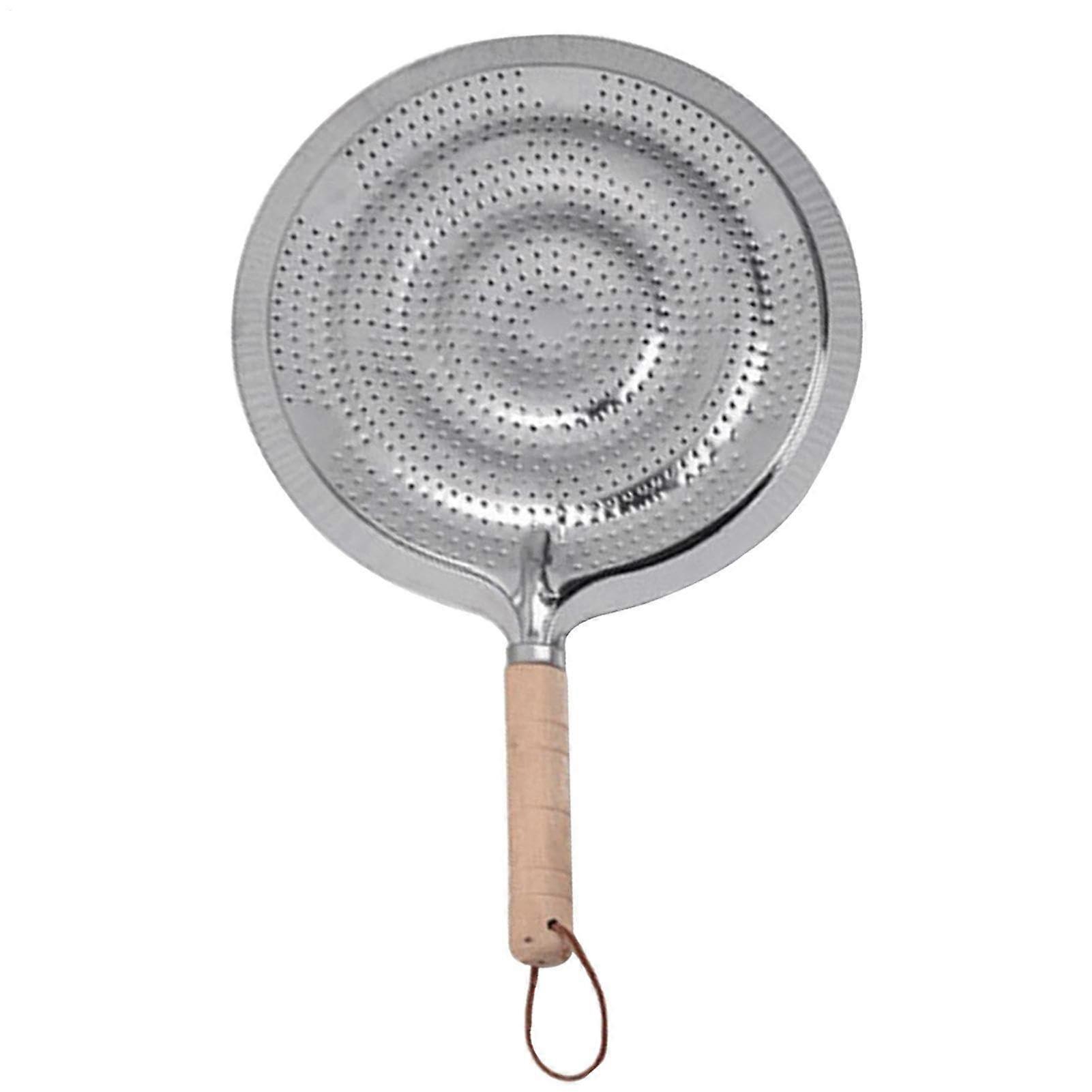 Hob Top Heat Plate - Iron Heat Diffuser for Electric Cookers - 21 cm with Wooden Handle for IH Cooking and Even Temperature Control