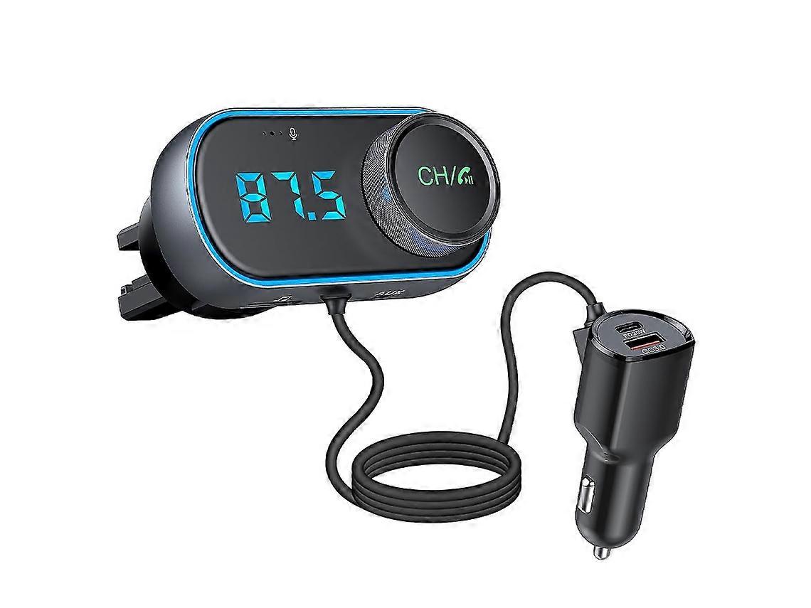 Bluetooth FM Transmitter for Car Radio Bluetooth Handsfree Call Qc3.0 Noise Reduction Fast Charging