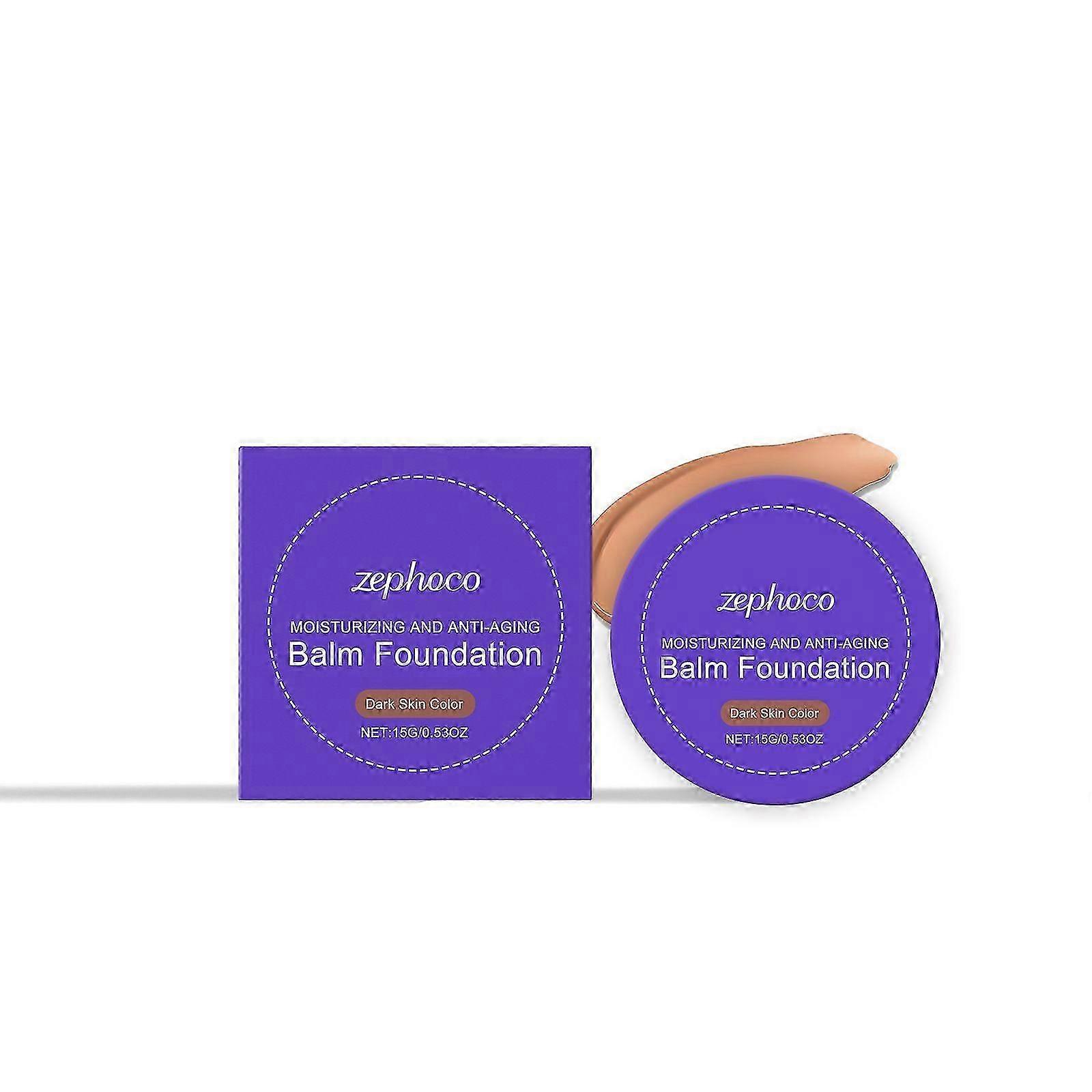 Balm Foundation for Mature Skin - Age-Defying Makeup Foundation with Hydrating Medium Coverage for Older Women, Vegan Non-Settling Formula, All Skin T